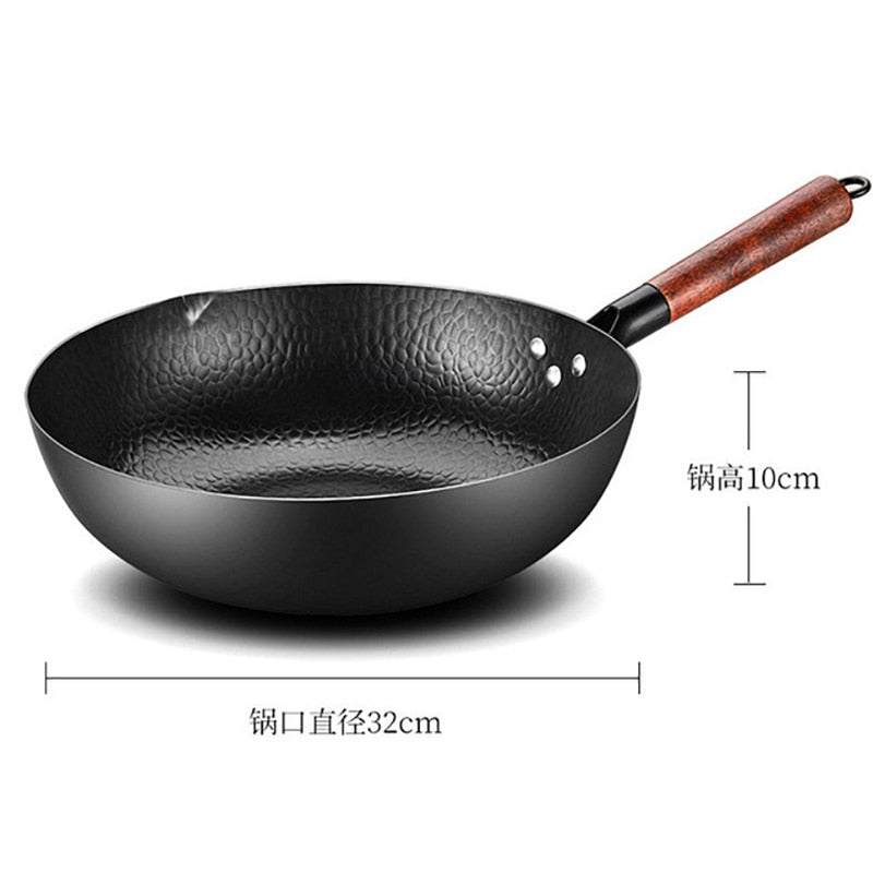 Wok en fonte fait main 32cm