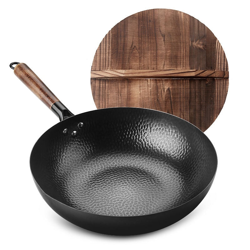 Wok en fonte fait main 32cm