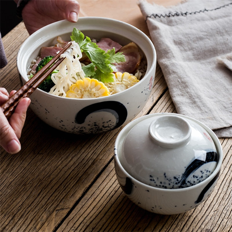 Ensemble de vaisselle en céramique de 4,5/6,5 pouces, style japonais