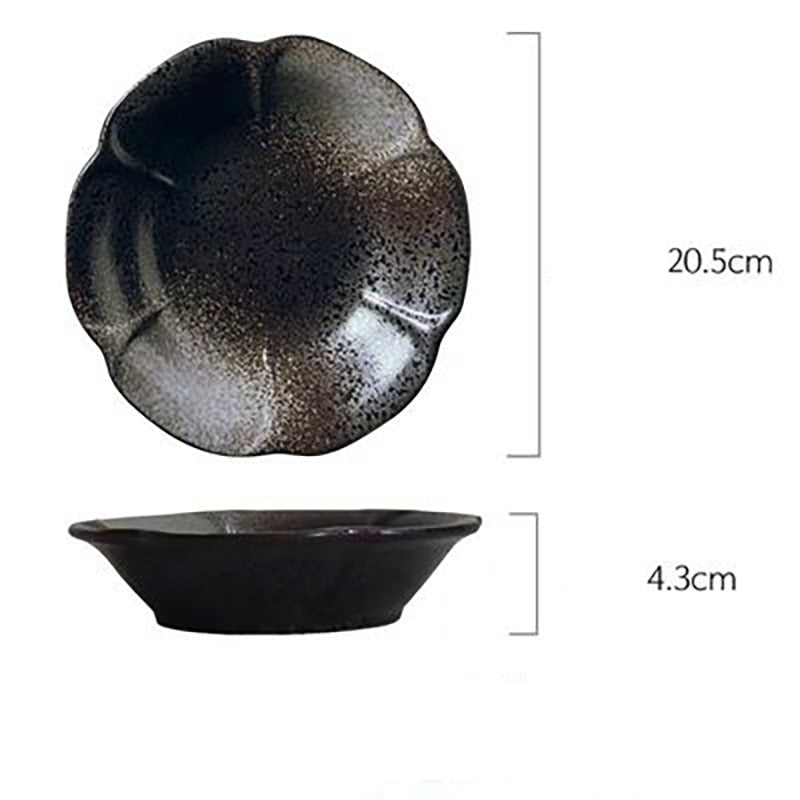 Assiette ronde profonde style japonais