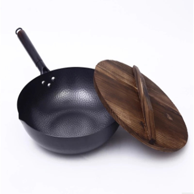 Wok en fonte fait main 32cm