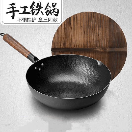 Wok en fonte fait main 32cm