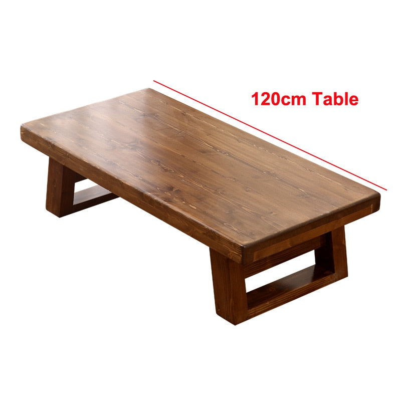 table basse de thé style coréen avec combinaison de chaises basses